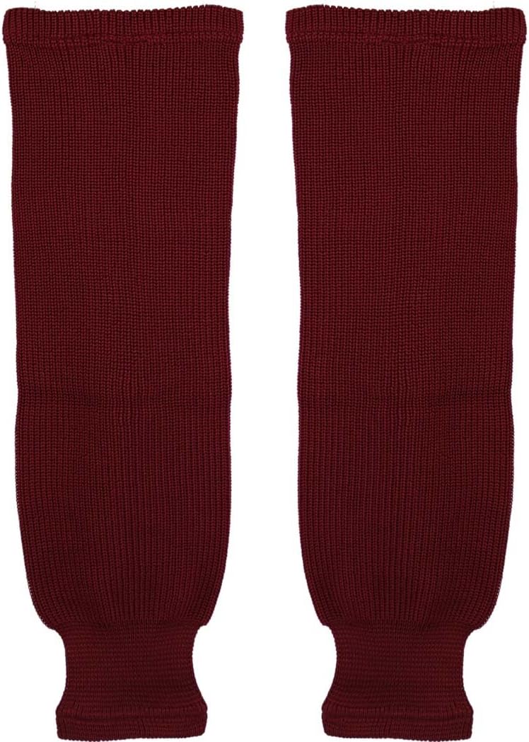 SK80 Knit Ice Hockey Socks (Maroon 28 Inch)